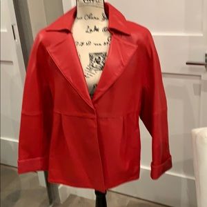 Jones of New York Red Leather Jacket